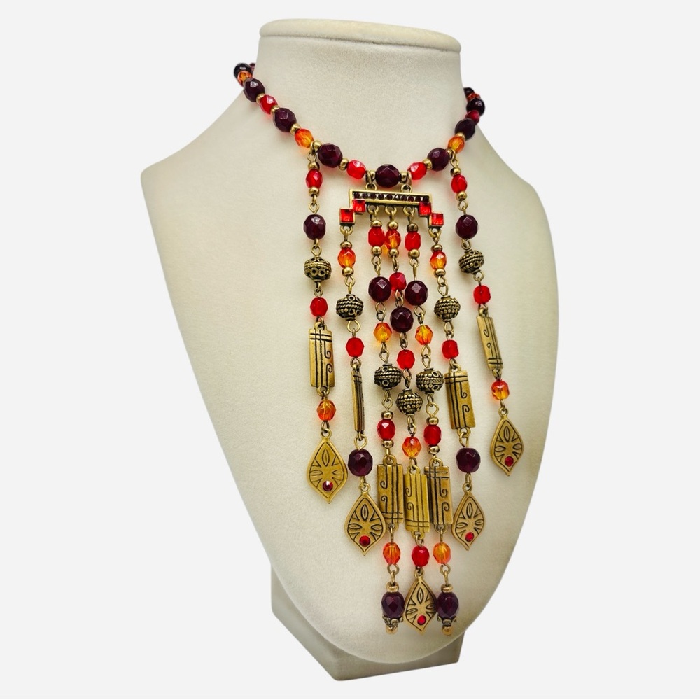 Chico’s Etruscan Waterfall Statement Necklace Wit… - image 5